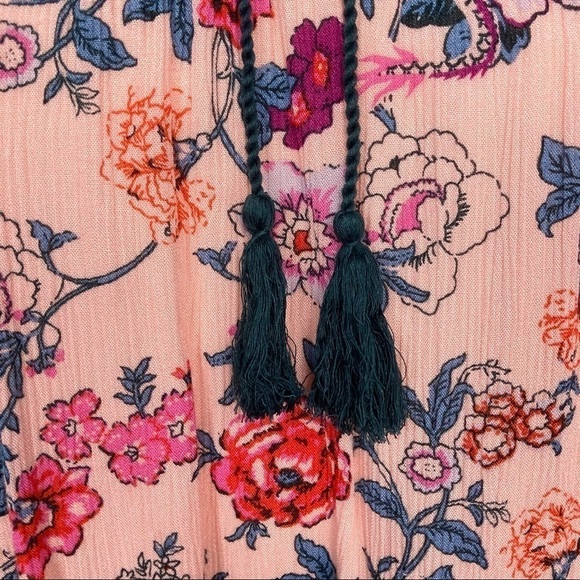 𝅺hippie Laundry Floral Dragons Tassel Tie Shirt - Picture 5 of 15